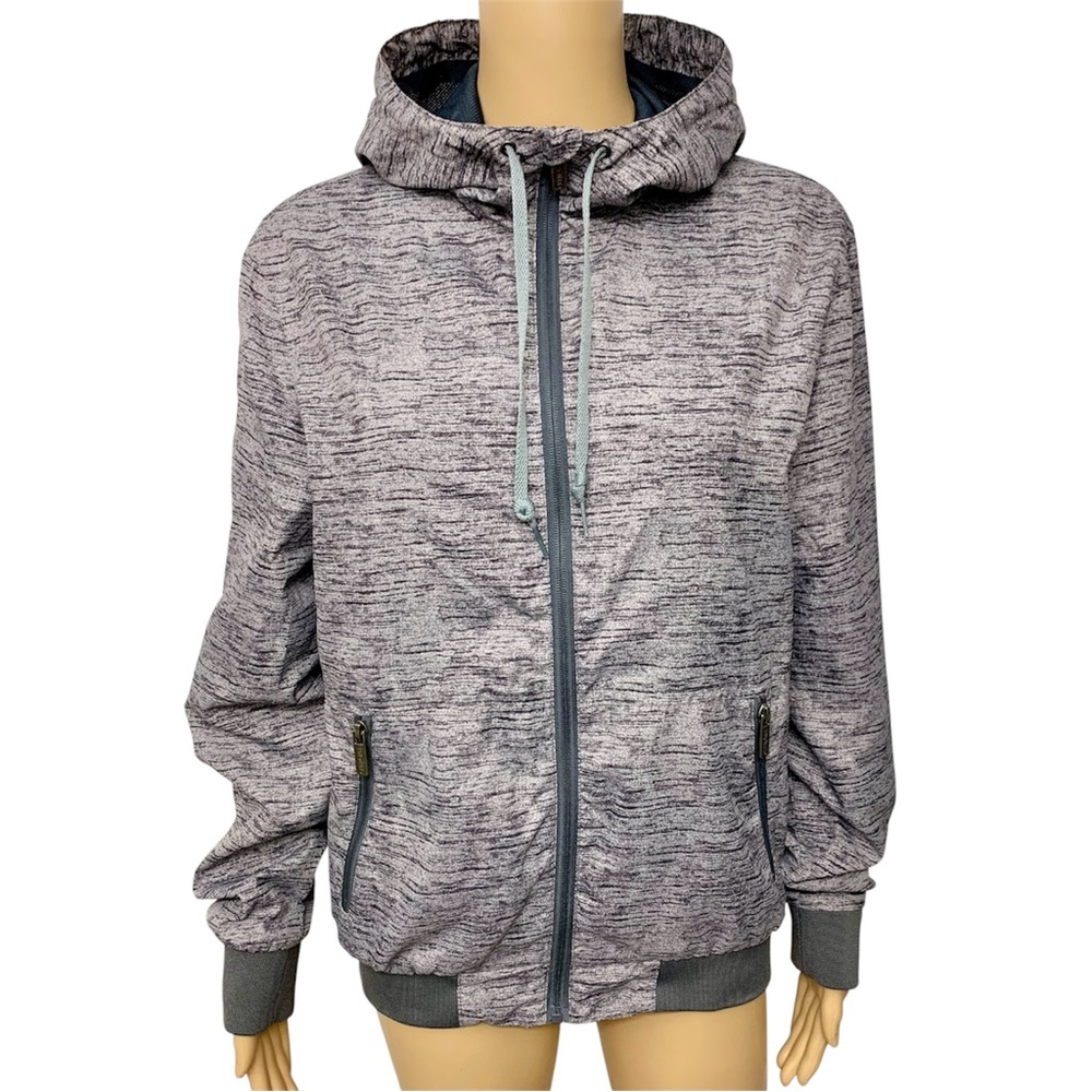 Cherokee Grey Zip Up Jacket Lightweight Running Athletic Style Women’s size S